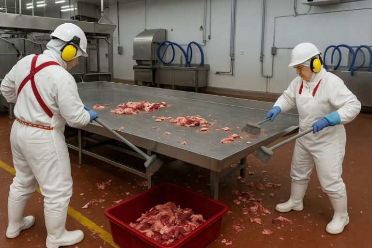 Specialist meat processing area cleaning